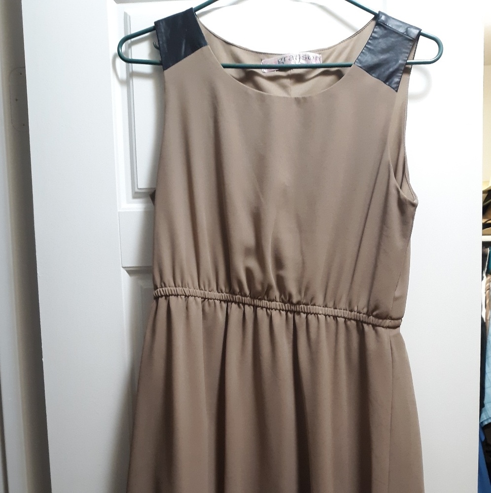 Grayson beige and black dress
